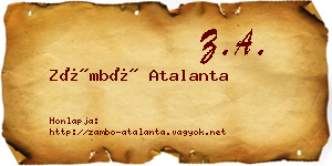 Zámbó Atalanta névjegykártya